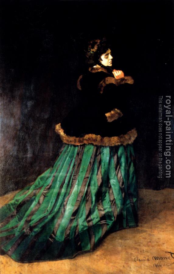 Claude Oscar Monet : Woman In A Green Dress